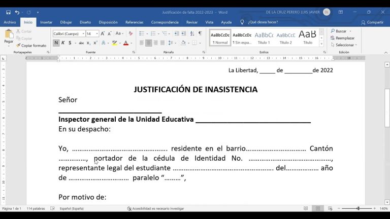 Carta de justificación de inasistencia al trabajo: Modelo y ejemplos en Perú