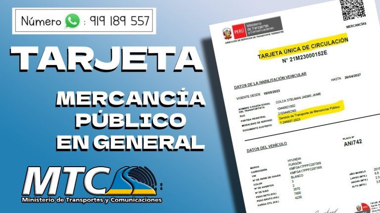 Todo lo que necesitas saber sobre la tarjeta de circulación de mercancías en Perú: trámites, requisitos y más
